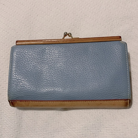 Dooney & Bourke Leather Wallet, Light Blue - Picture 2 of 13